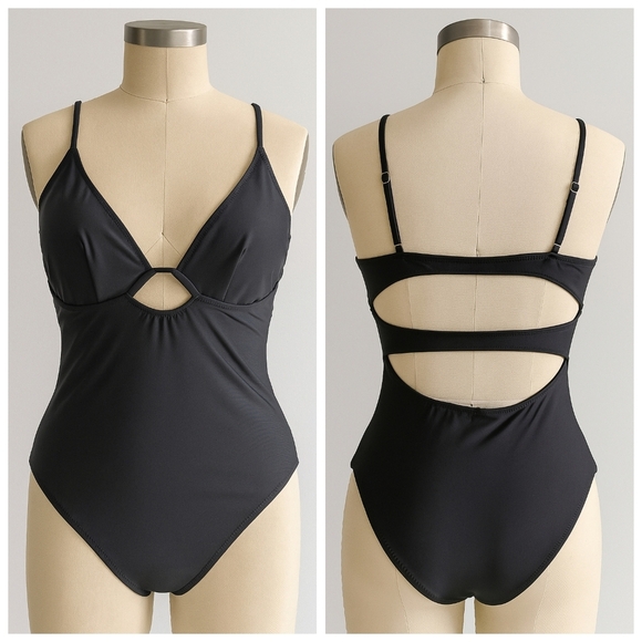Beachsissi Other - NWT Cutout Back & Keyhole Front Black One Piece Size Small Beachsissi